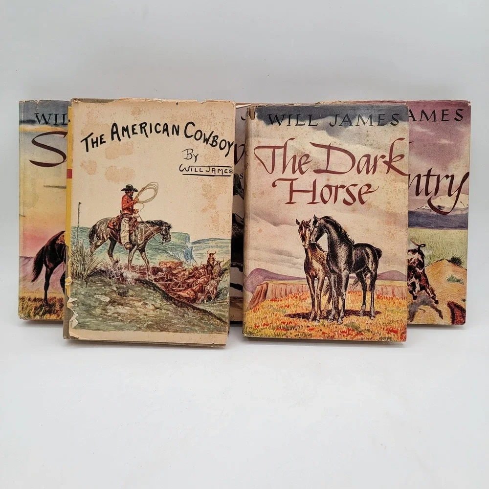 Will James 5 Book Lot The American Coyboy Sun Up Cowboys Cow Cntry Hardcver Fair